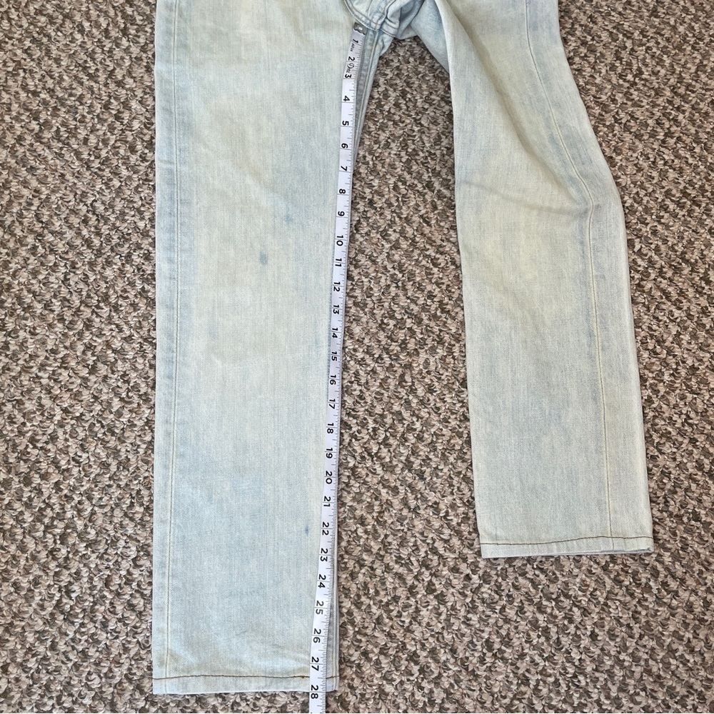 Vintage 2001 European Button Fly Levi’s 501 - Light Blue Bleach Wash - Picture 10 of 13